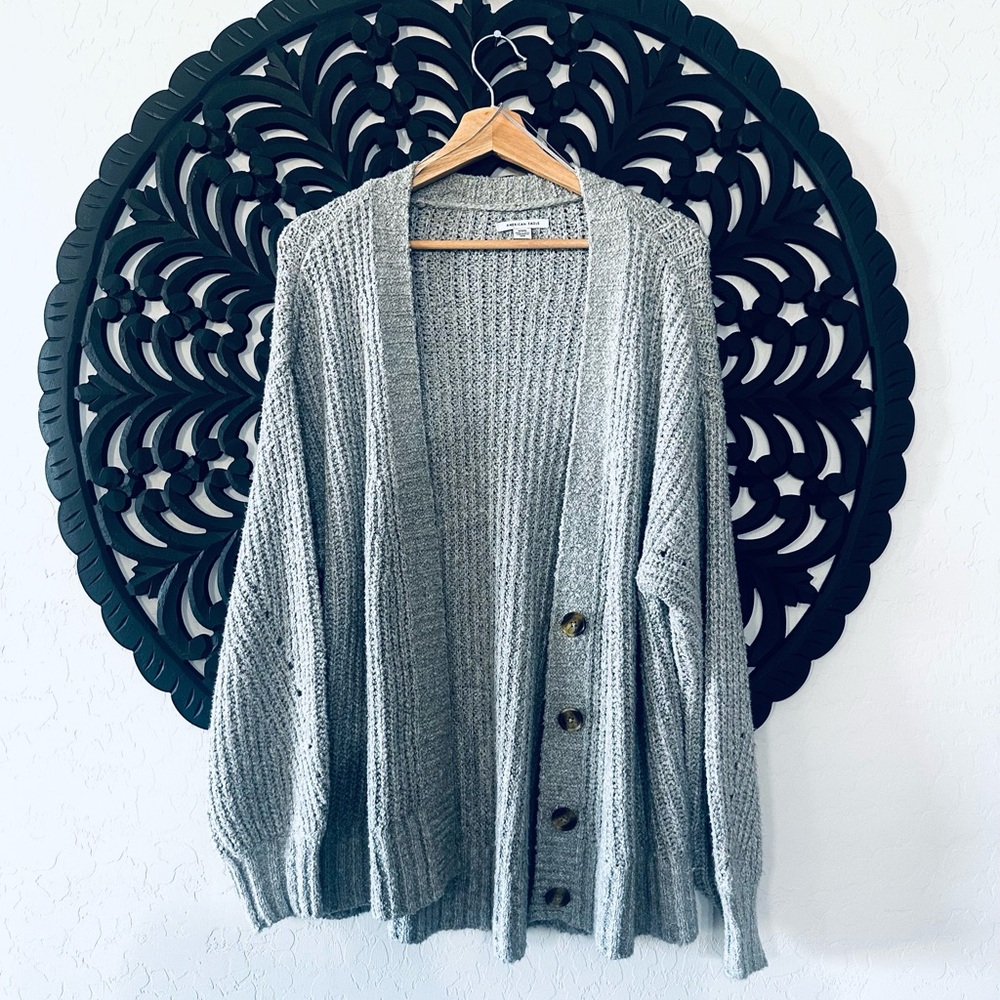 American Eagle Cable Knit Cardigan Sweater